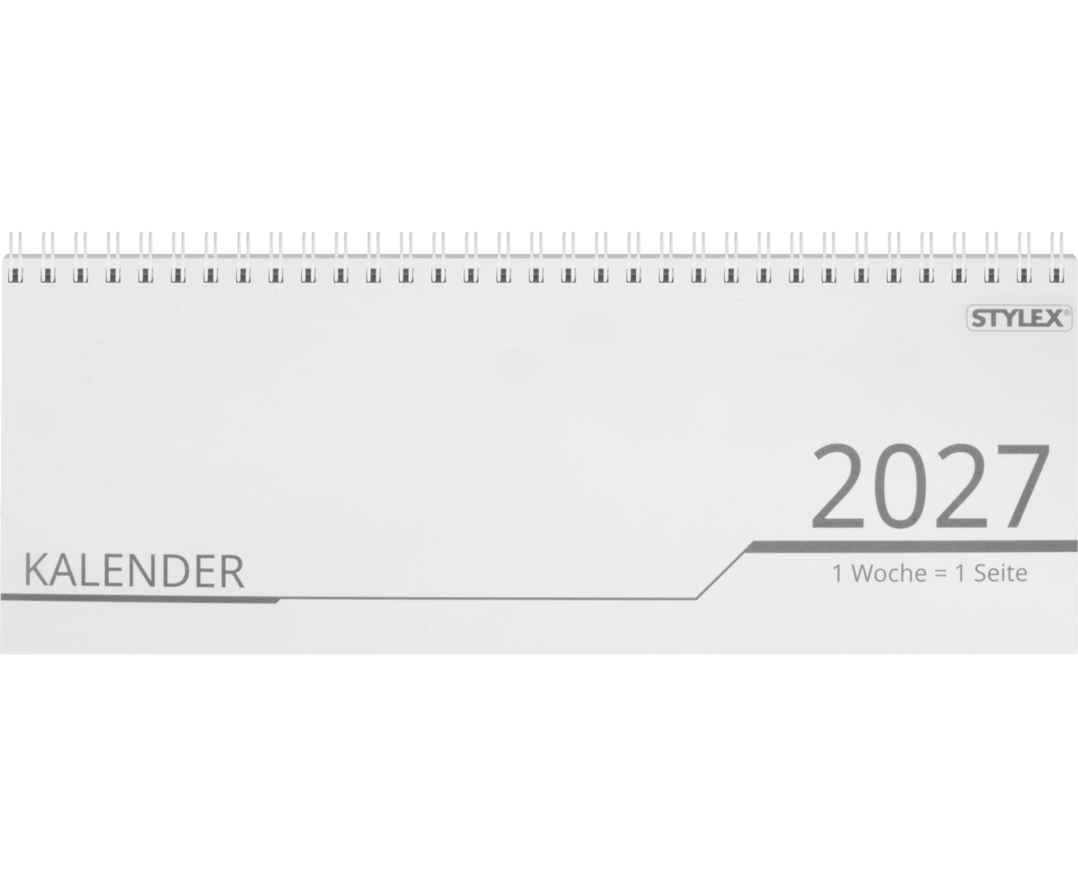 Stylex Schreibtischquerkalender 2027 32 Blatt