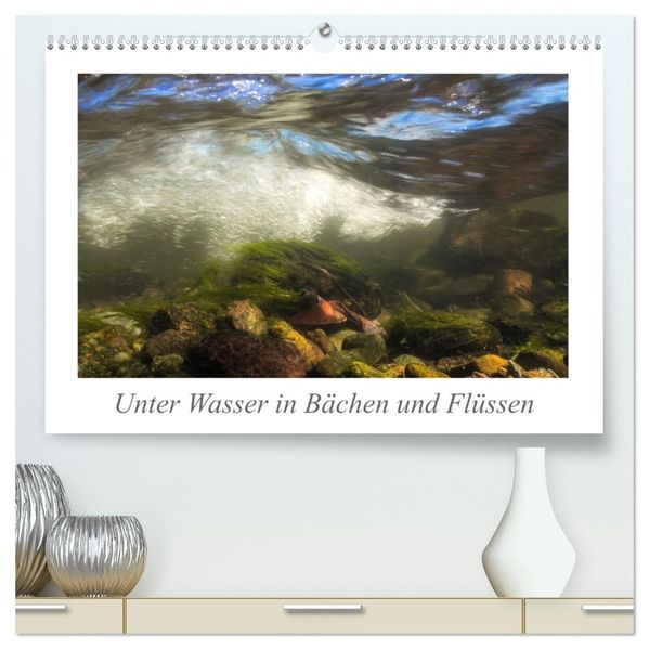 Unter Wasser in Bächen und Flüssen (hochwertiger Premium Wandkalender 2026 DIN A2 quer) Kunstdruck in Hochglanz