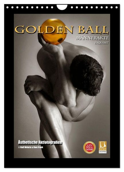 Golden Ball Männerakte exquisit (Wandkalender 2026 DIN A4 hoch) CALVENDO Monatskalender