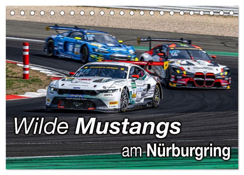 Wilde Mustangs am Nürburgring (Tischkalender 2026 DIN A5 quer) CALVENDO Monatskalender