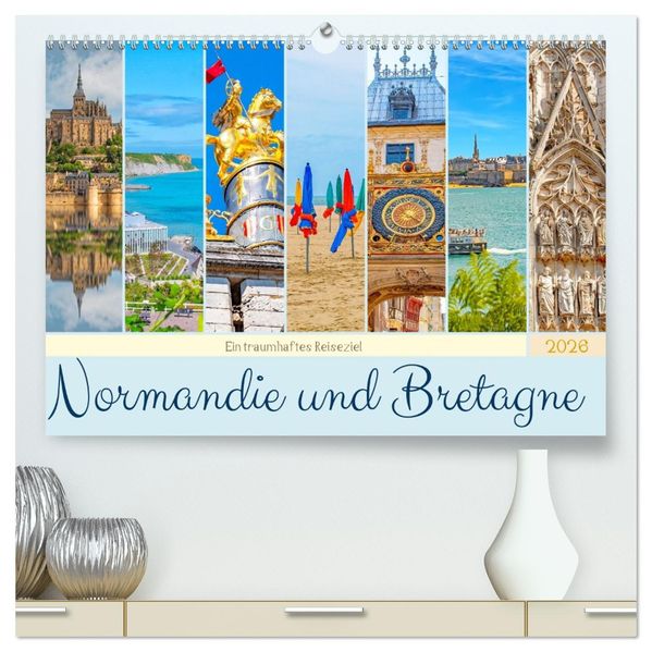 Ein traumhaftes Reiseziel - Normandie und Bretagne (hochwertiger Premium Wandkalender 2026 DIN A2 quer) Kunstdruck in Hochglanz