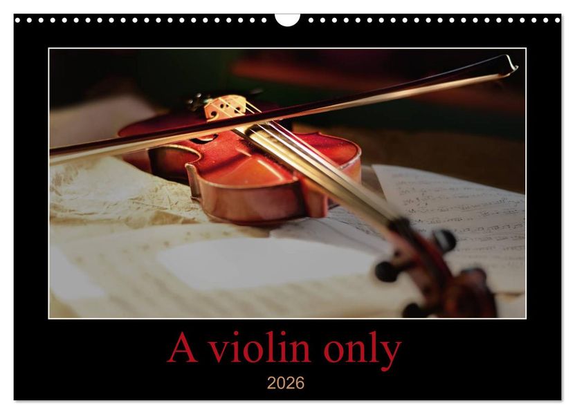 A violin only (Wall Calendar 2026 DIN A3 landscape) CALVENDO 12 Month Wall Calendar