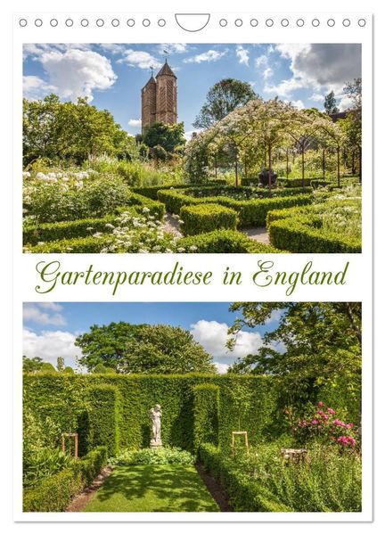 Gartenparadiese in England (Wandkalender 2026 DIN A4 hoch) CALVENDO Monatskalender