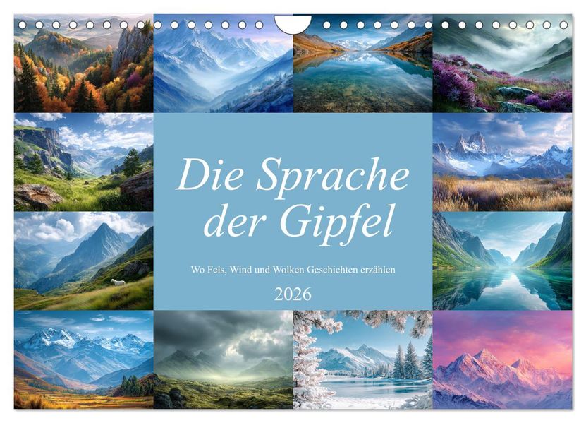 Die Sprache der Gipfel (Wandkalender 2026 DIN A4 quer) CALVENDO Monatskalender