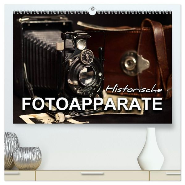Historische Fotoapparate (hochwertiger Premium Wandkalender 2026 DIN A2 quer) Kunstdruck in Hochglanz