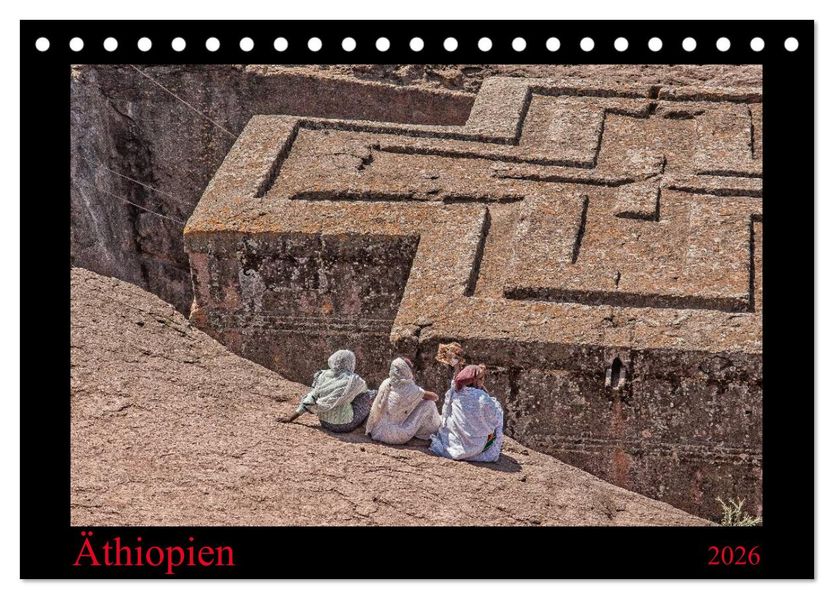 Äthiopien (Tischkalender 2026 DIN A5 quer) CALVENDO Monatskalender