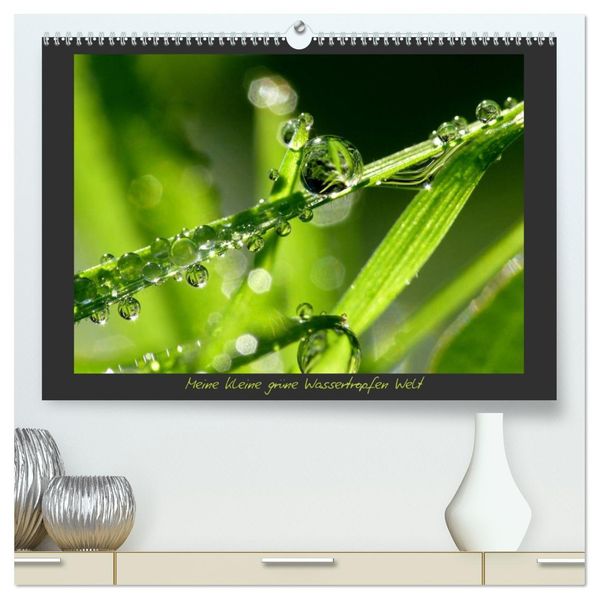 Meine kleine grüne Wassertropfen Welt (hochwertiger Premium Wandkalender 2026 DIN A2 quer) Kunstdruck in Hochglanz