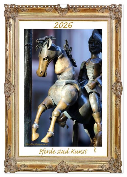 Pferde sind Kunst - vertikal (Wandkalender 2026 DIN A3 hoch) CALVENDO Monatskalender