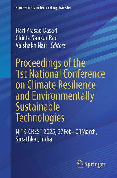 Proceedings of the 1st National Conference on Climate Resilience and Environmentally Sustainable Technologies