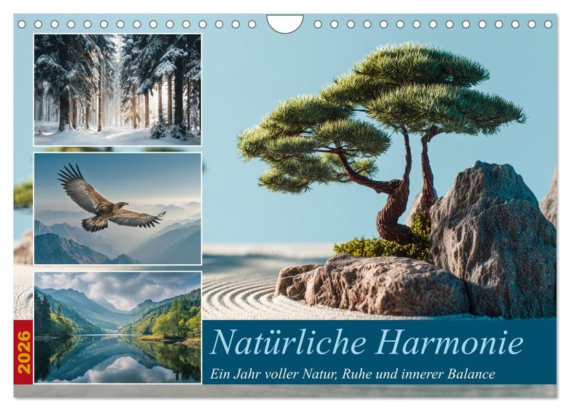 Natürliche Harmonie (Wandkalender 2026 DIN A4 quer) CALVENDO Monatskalender