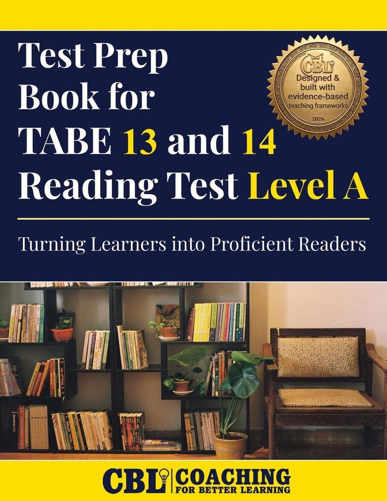 Test Prep Book for TABE 13 and 14 Reading Test Level A