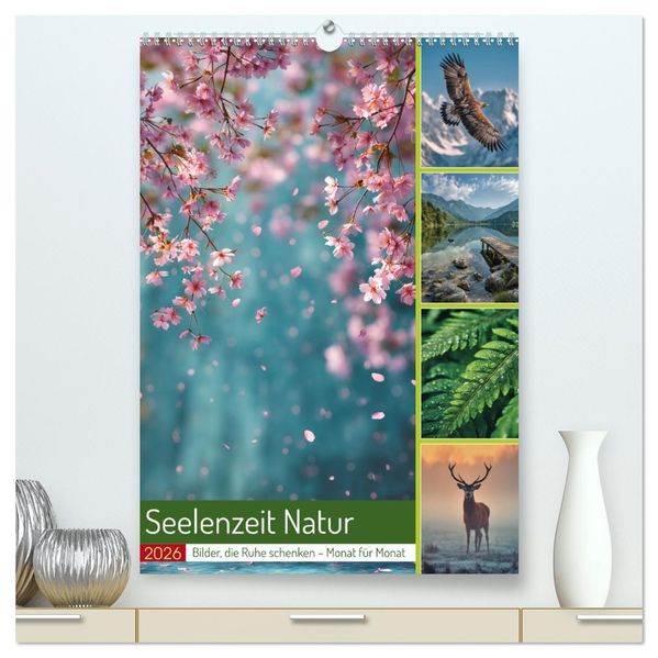Seelenzeit Natur (hochwertiger Premium Wandkalender 2026 DIN A2 hoch) Kunstdruck in Hochglanz