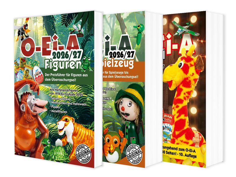 Das O-Ei-A 3er Bundle 2026/27 - O-Ei-A Figuren O-Ei-A Spielzeug und O-Ei-A Spezial im 3er-Pack mit rund 700 EUR Preisvorteil gegenüber Einzelkauf!