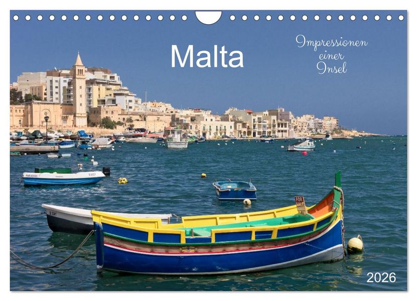 Malta. Impressionen einer Insel (Wandkalender 2026 DIN A4 quer) CALVENDO Monatskalender