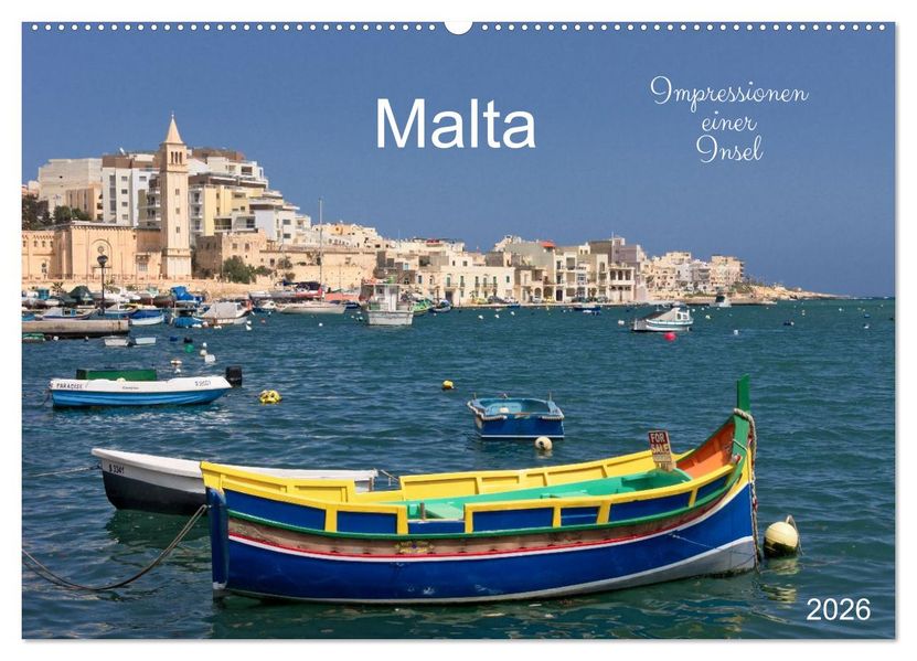 Malta. Impressionen einer Insel (Wandkalender 2026 DIN A2 quer) CALVENDO Monatskalender