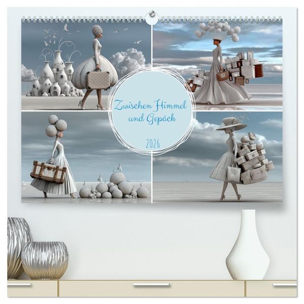 Zwischen Himmel und Gepäck (hochwertiger Premium Wandkalender 2026 DIN A2 quer) Kunstdruck in Hochglanz