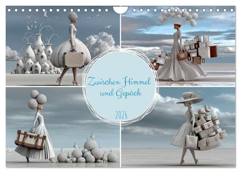 Zwischen Himmel und Gepäck (Wandkalender 2026 DIN A4 quer) CALVENDO Monatskalender