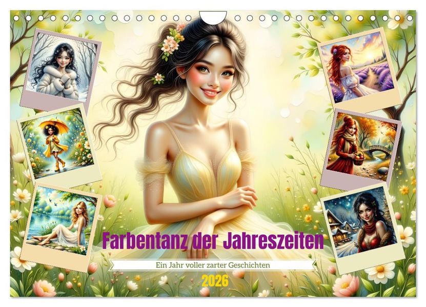 Farbentanz der Jahreszeiten (Wandkalender 2026 DIN A4 quer) CALVENDO Monatskalender
