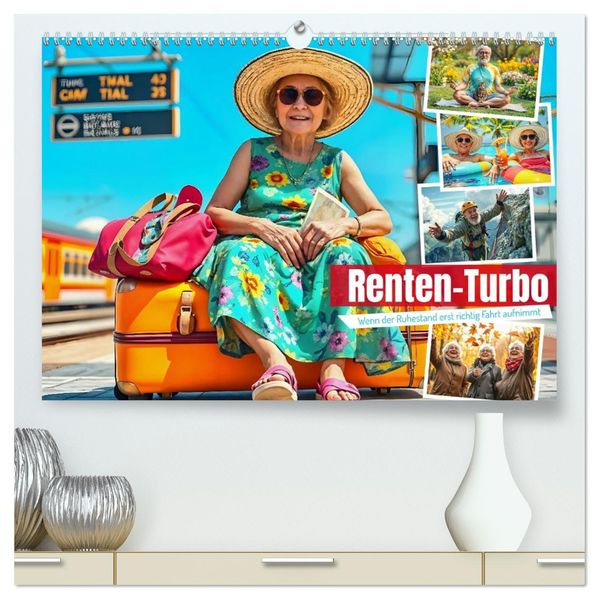 Renten-Turbo. Wenn der Ruhestand erst richtig Fahrt aufnimmt (hochwertiger Premium Wandkalender 2026 DIN A2 quer) Kunstdruck in Hochglanz