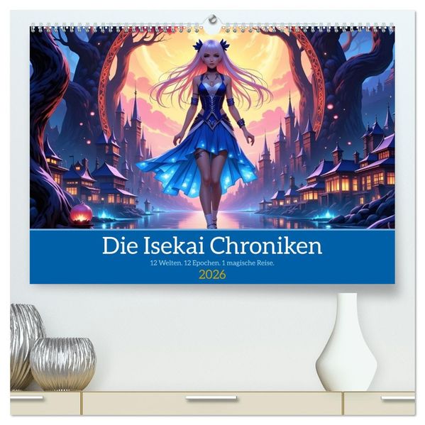 Die Isekai Chroniken (hochwertiger Premium Wandkalender 2026 DIN A2 quer) Kunstdruck in Hochglanz