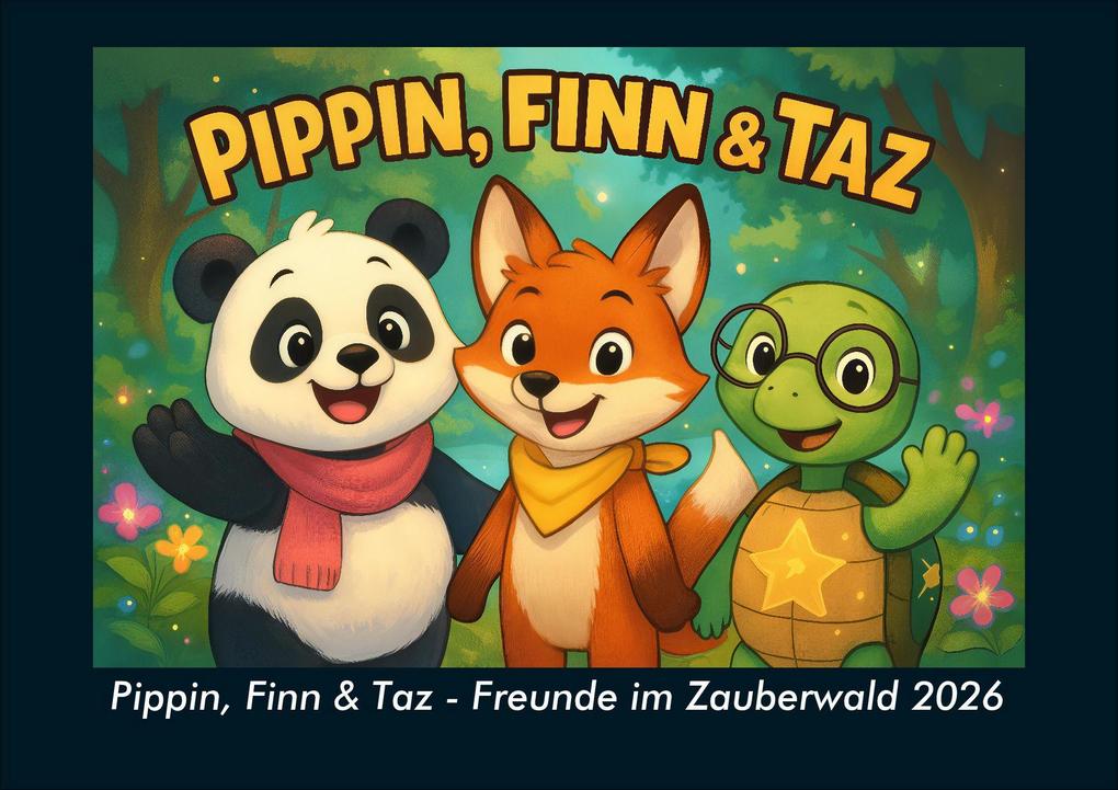 Pippin Finn & Taz - Freunde im Zauberwald 2026 Fotokalender DIN A4