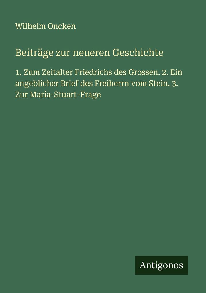 Beiträge zur neueren Geschichte