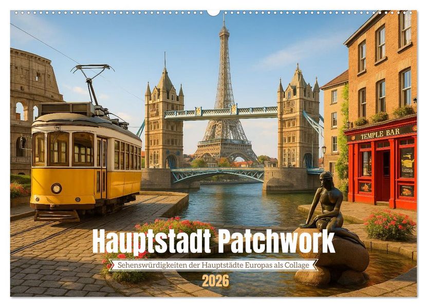 Hauptstadt Patchwork (Wandkalender 2026 DIN A2 quer) CALVENDO Monatskalender
