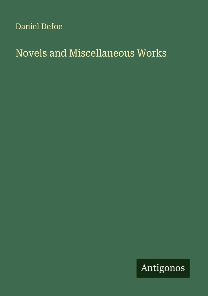 Novels and Miscellaneous Works