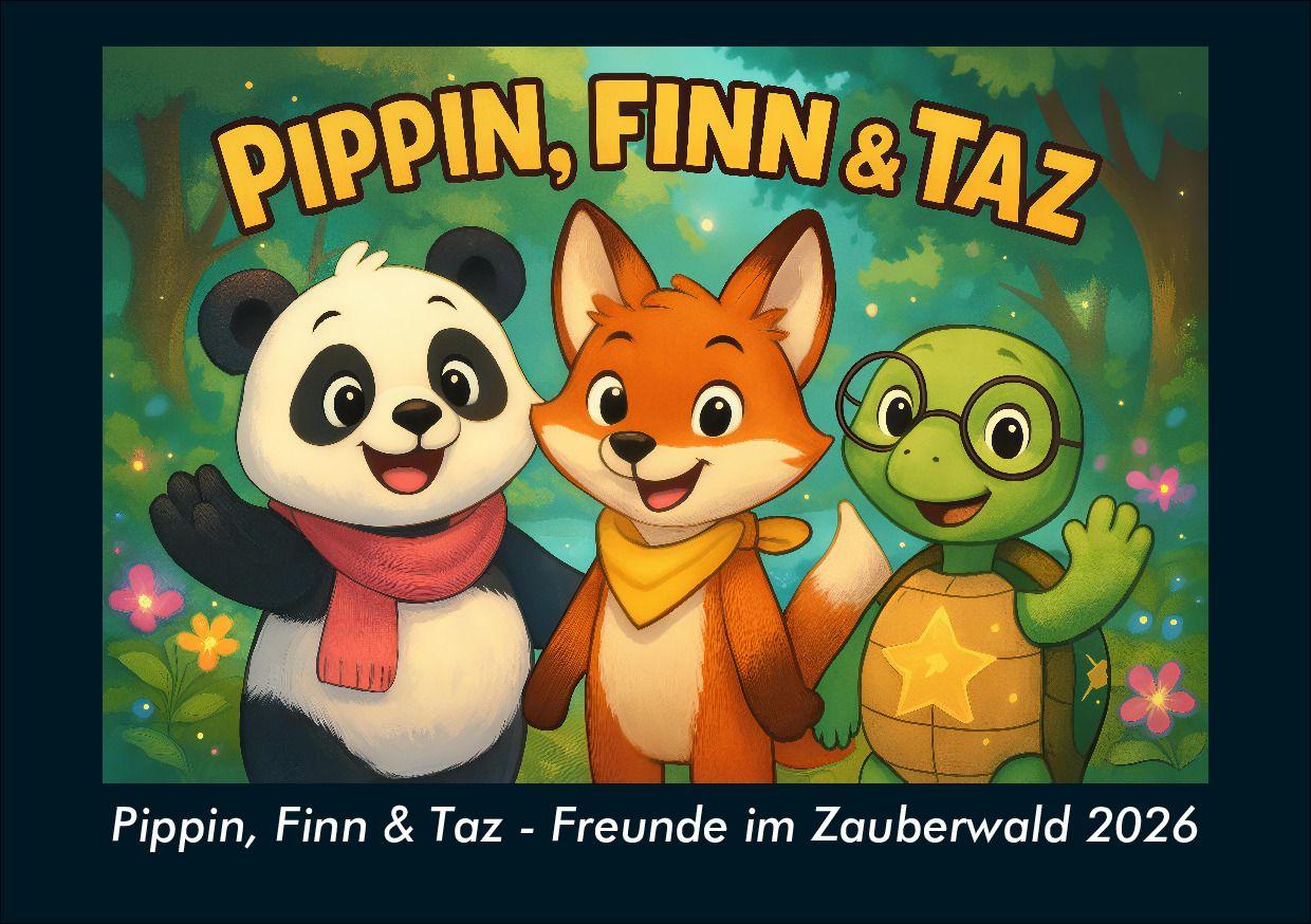 Pippin Finn & Taz - Freunde im Zauberwald 2026 Fotokalender DIN A5