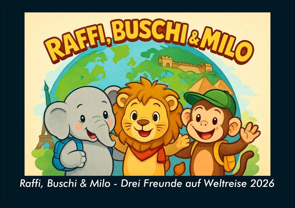 Raffi Buschi & Milo - Drei Freunde auf Weltreise 2026 Fotokalender DIN A4