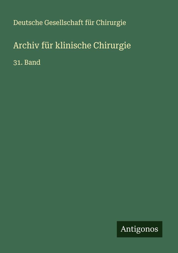 Archiv für klinische Chirurgie