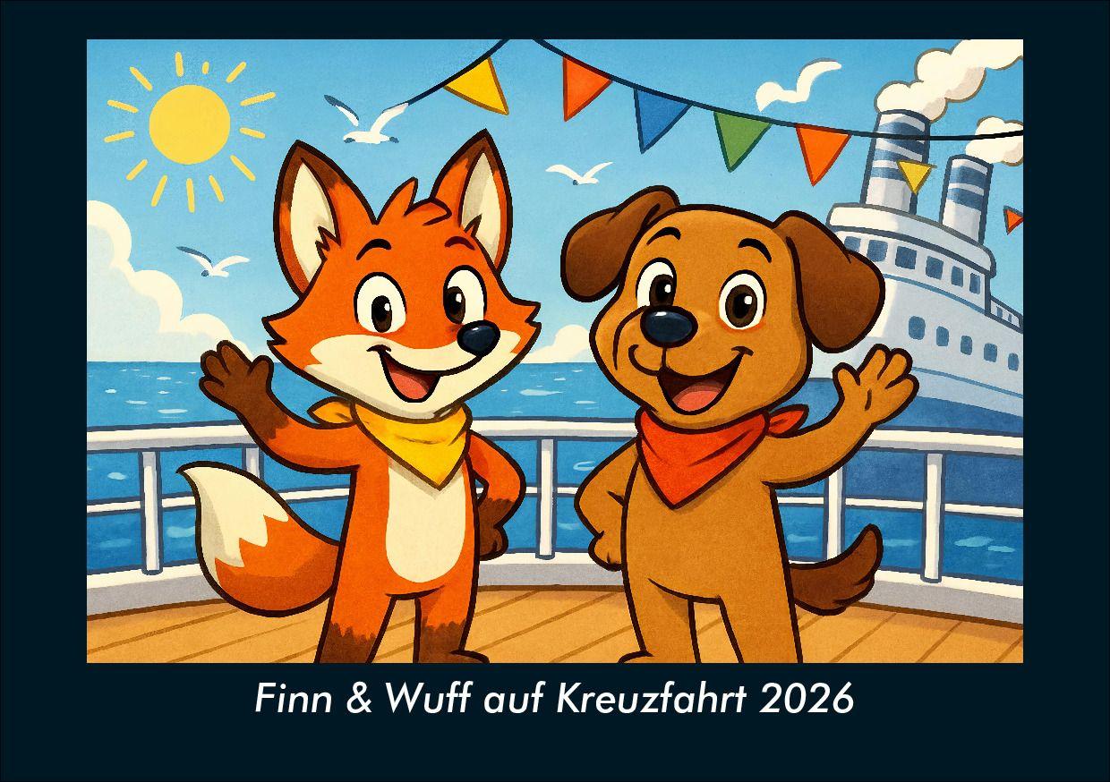 Finn & Wuff auf Kreuzfahrt 2026 Fotokalender DIN A5