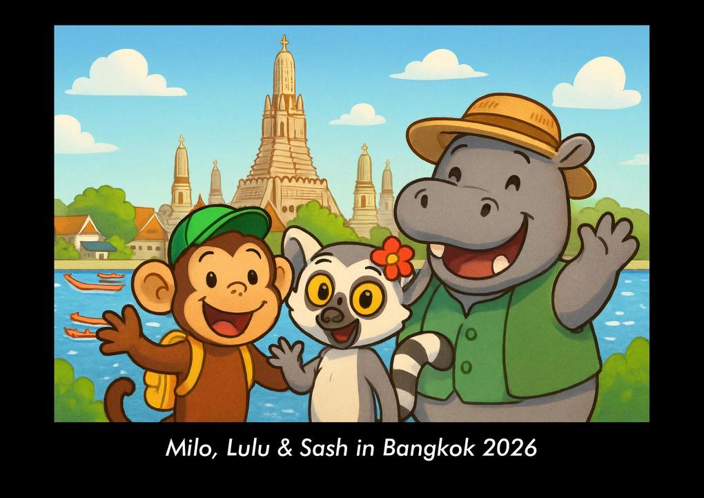 Milo Lulu & Sash in Bangkok 2026 Fotokalender DIN A3