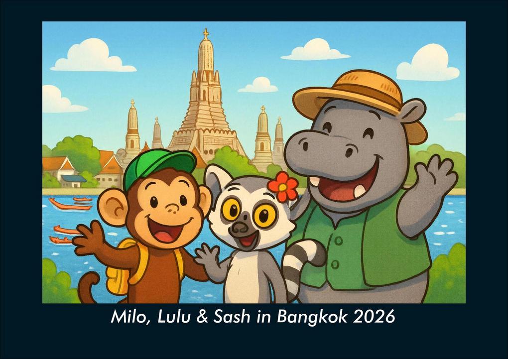 Milo Lulu & Sash in Bangkok 2026 Fotokalender DIN A4