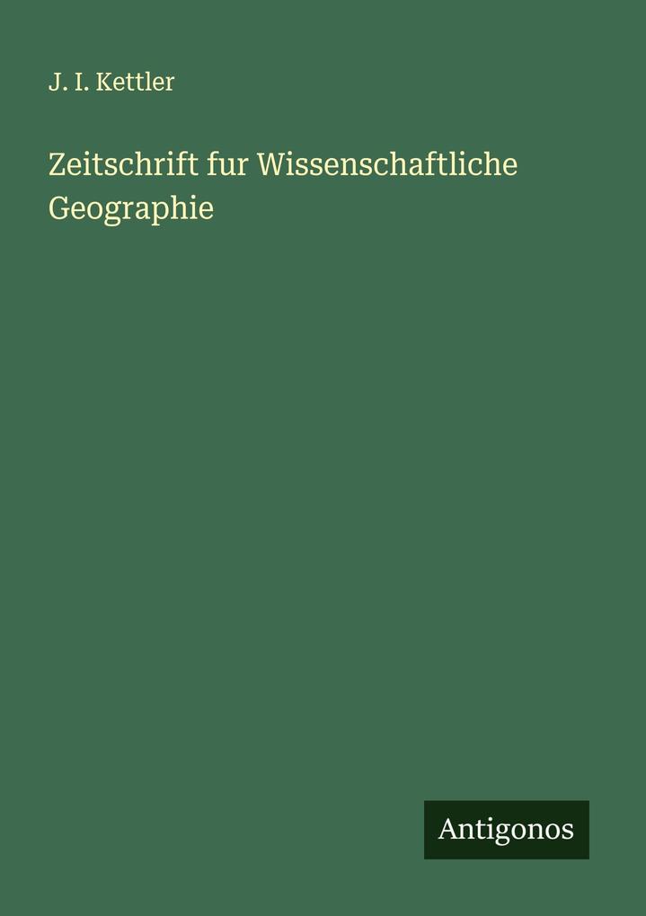 Zeitschrift fur Wissenschaftliche Geographie