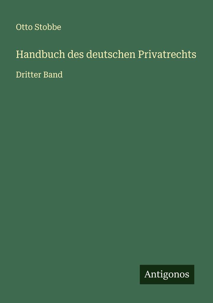 Handbuch des deutschen Privatrechts