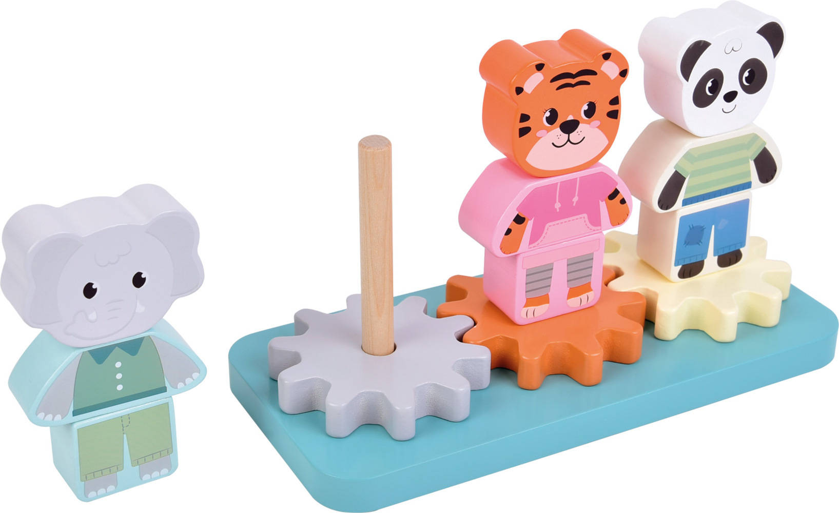 Stapelspiel mit Zahnrad 'Jungle Friends'