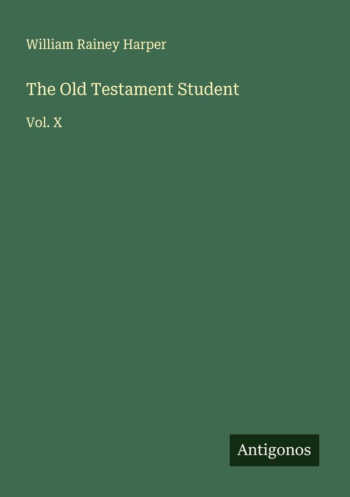 The Old Testament Student