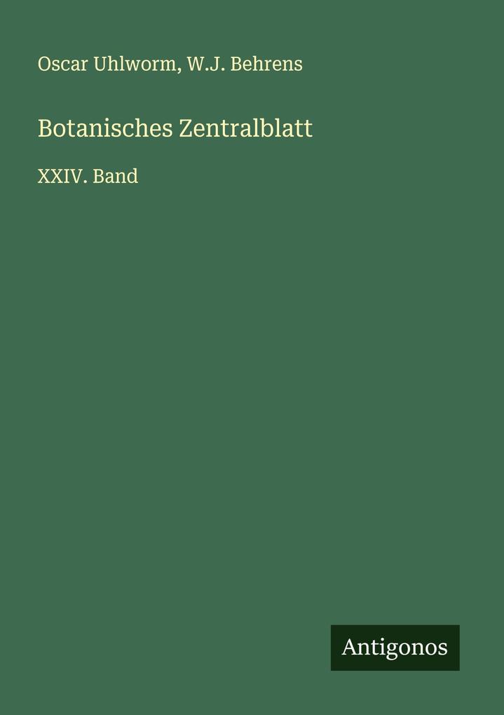 Botanisches Zentralblatt