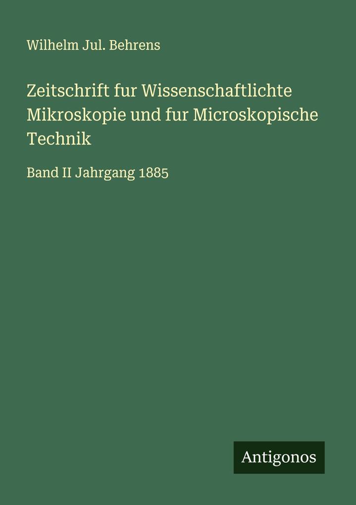 Zeitschrift fur Wissenschaftlichte Mikroskopie und fur Microskopische Technik