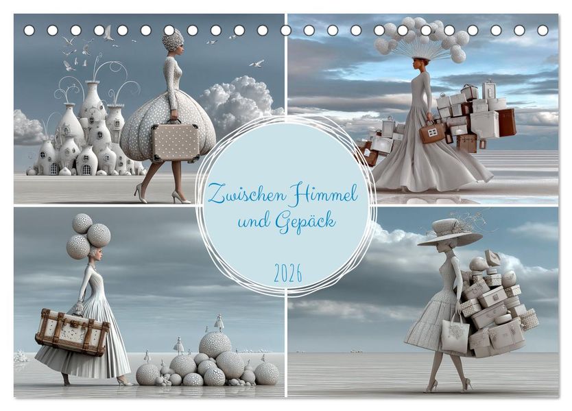 Zwischen Himmel und Gepäck (Tischkalender 2026 DIN A5 quer) CALVENDO Monatskalender