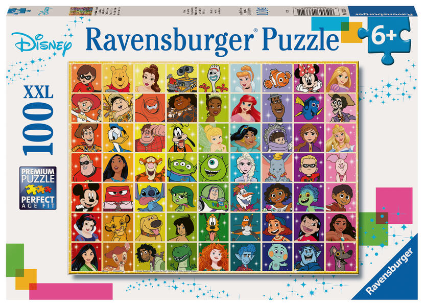 Kinderpuzzle 100 XXL Teile - Disney Classics - Disneys bunte Farbenwelt