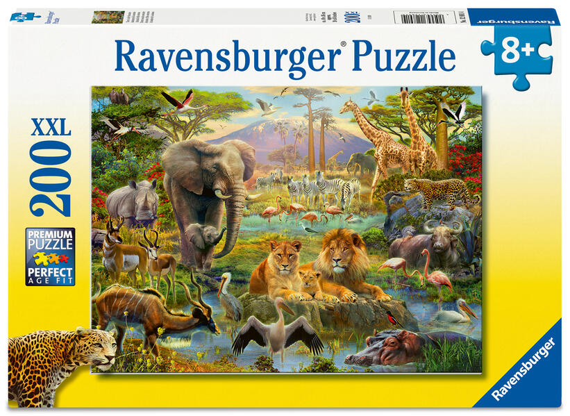 Kinderpuzzle 200 XXL Teile - Tiere in der Savanne