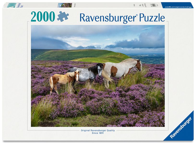 Erwachsenenpuzzle 2000 Teile - Wildpferde in der Heide