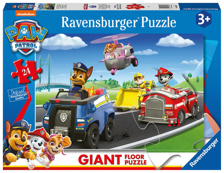 Ravensburger Kinderpuzzle 03089 - unsere Paw Patrol Freunde - Bodenpuzzle mit 24 großen Puzzleteilen für kleine Paw Patrol-Fans ab 3 Jahren