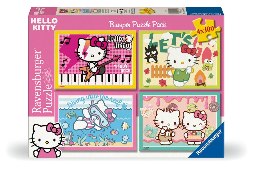Kinderpuzzle 4x100 Teile - Los geht's Hello Kitty!