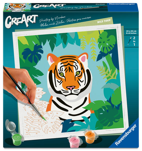 CreArt Malen nach Zahlen Adults Trend - Wilder Tiger