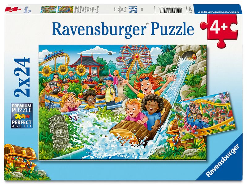 Kinderpuzzle 2x24 Teile - Vergnügungspark