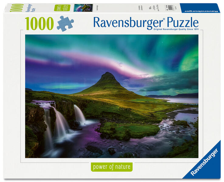 Ravensburger Spieleverlag Erwachsenenpuzzle 1000 Teile - Nordlichter über Kirkjufell