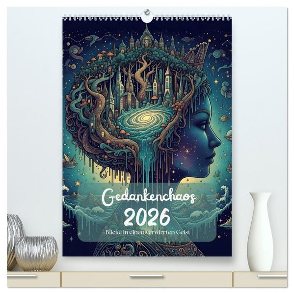 Gedankenchaos - Blicke in einer verwirrten Geist (hochwertiger Premium Wandkalender 2026 DIN A2 hoch) Kunstdruck in Hochglanz